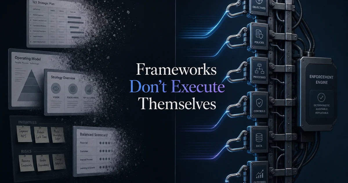 Frameworks Don't Execute Themselves