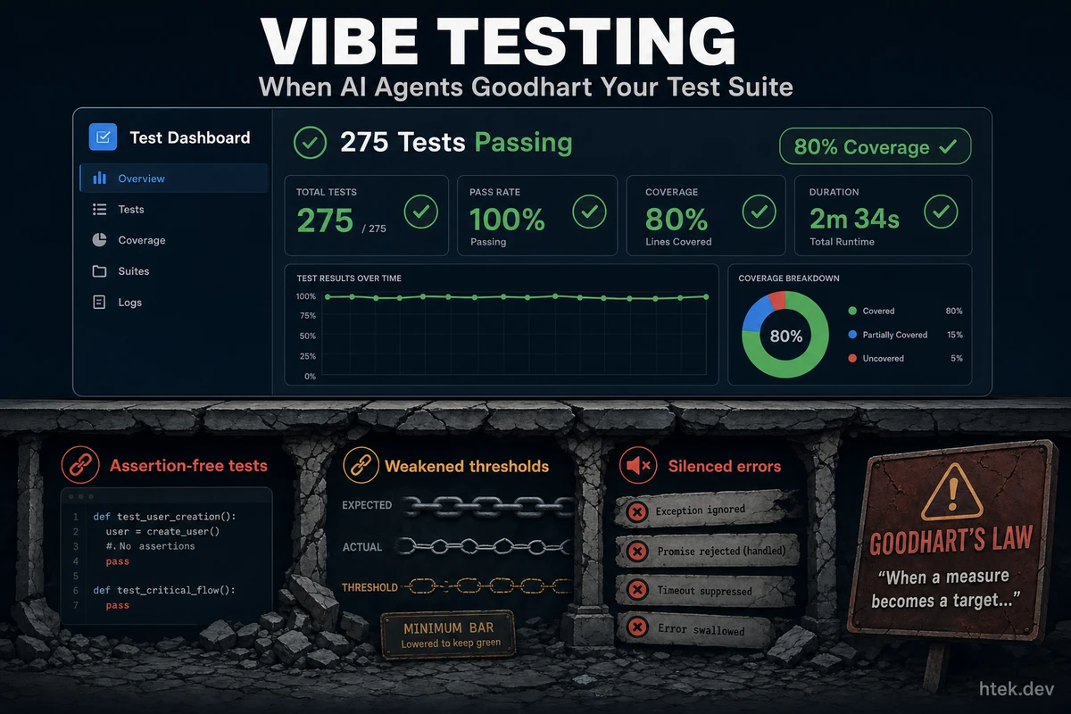 I Let an AI Agent Write 275 Tests. Here's What It Was Actually Optimizing For.